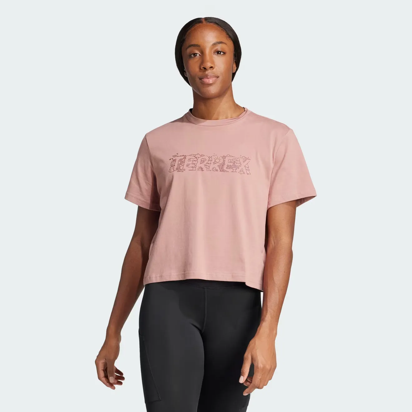 Adidas Terrex Womens Graphic T-Shirt Warm Clay