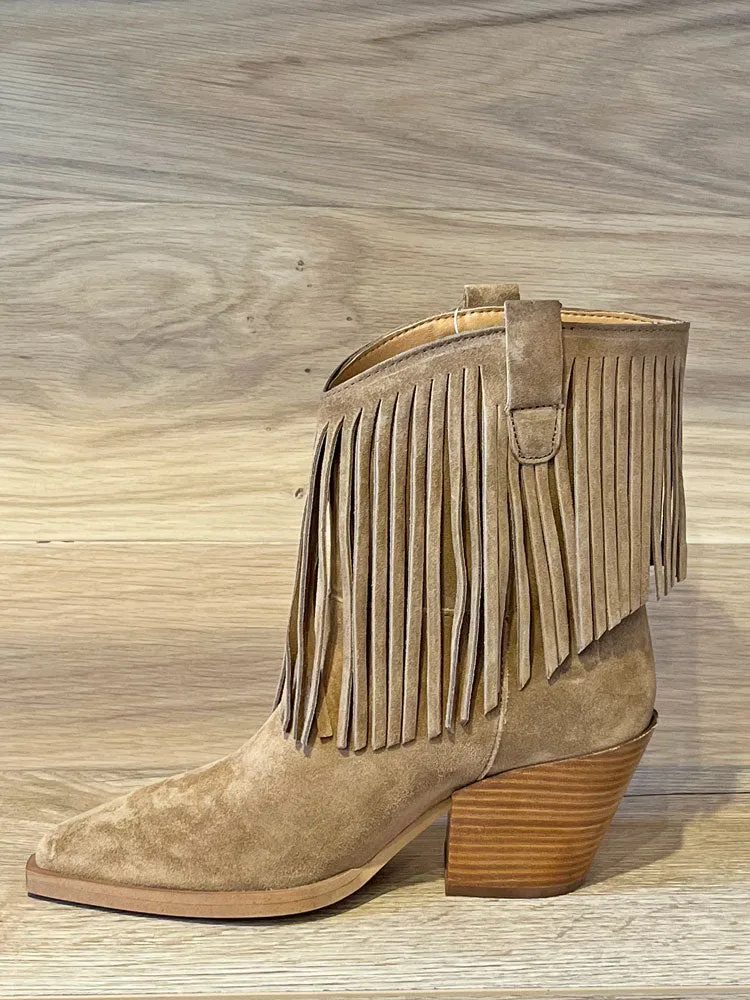 Alpe Vermont Fringed Boots Tan