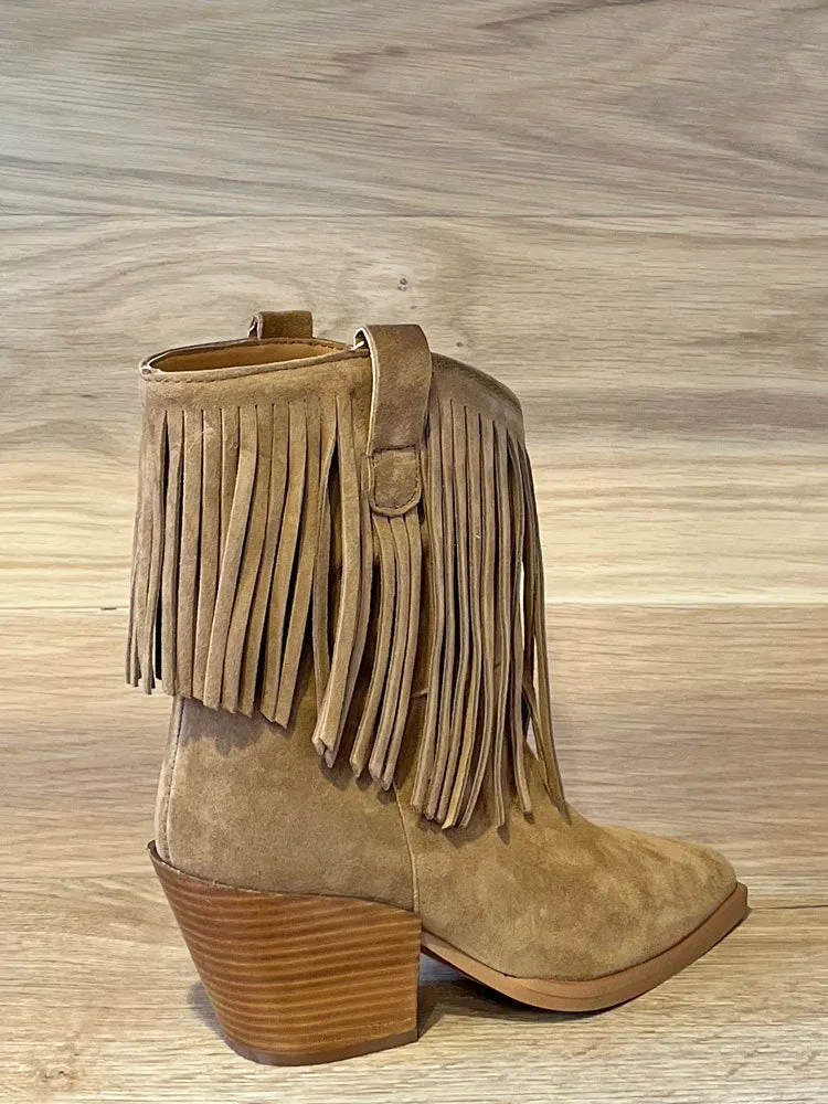Alpe Vermont Fringed Boots Tan
