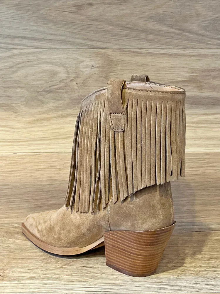 Alpe Vermont Fringed Boots Tan