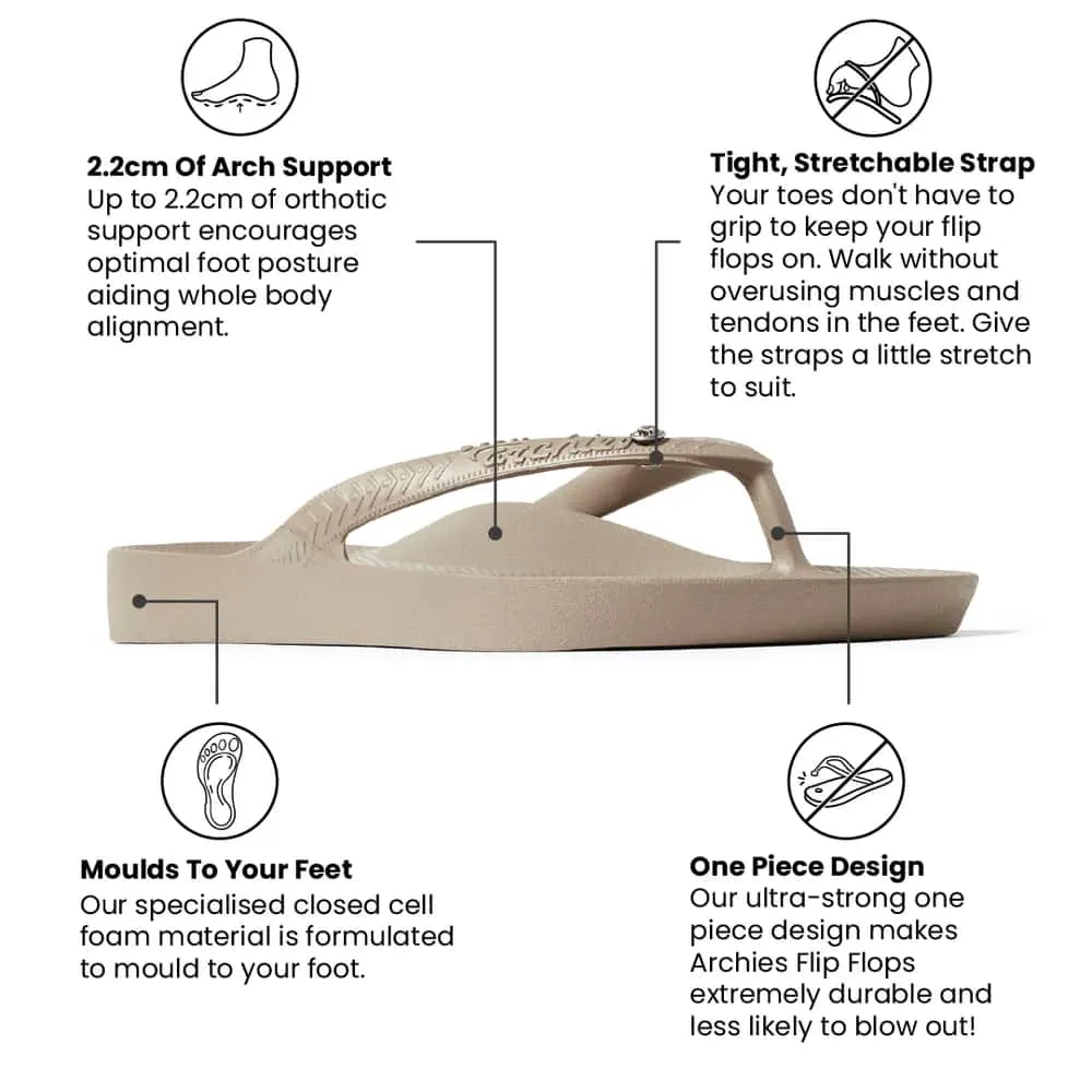 Archies Women's Arch Support Flip Flops