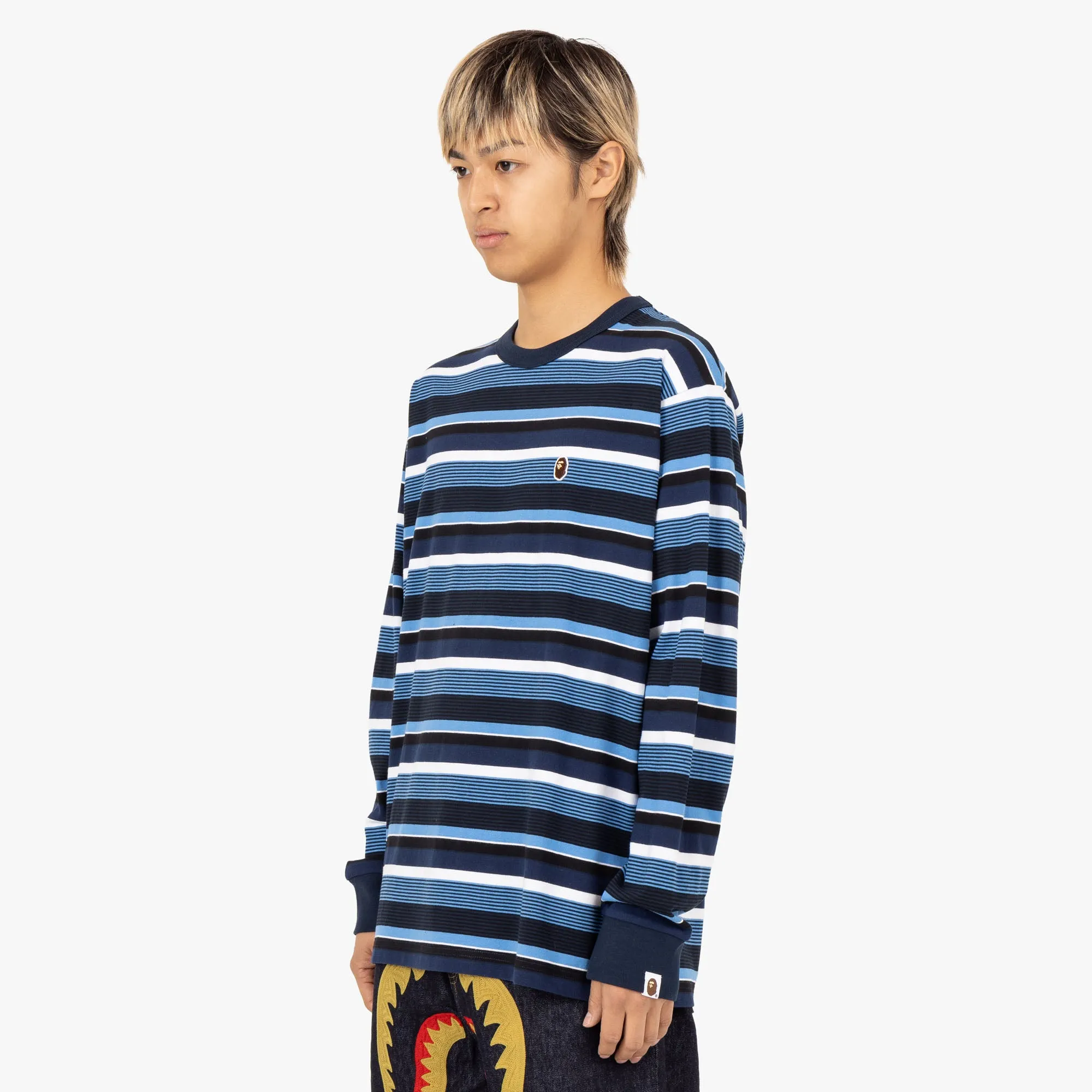 BAPE Head One Point Hoop Long Sleeve / Navy