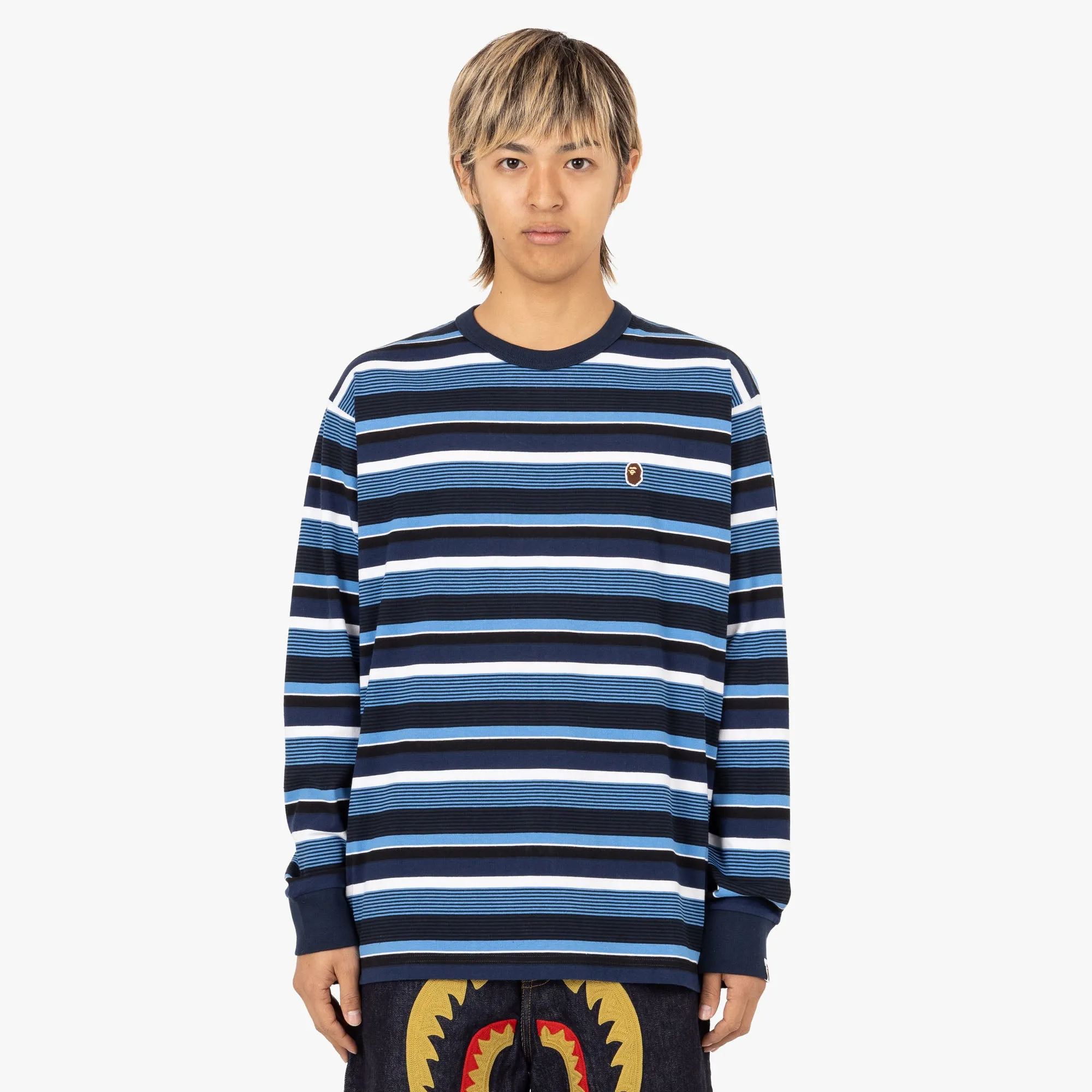 BAPE Head One Point Hoop Long Sleeve / Navy