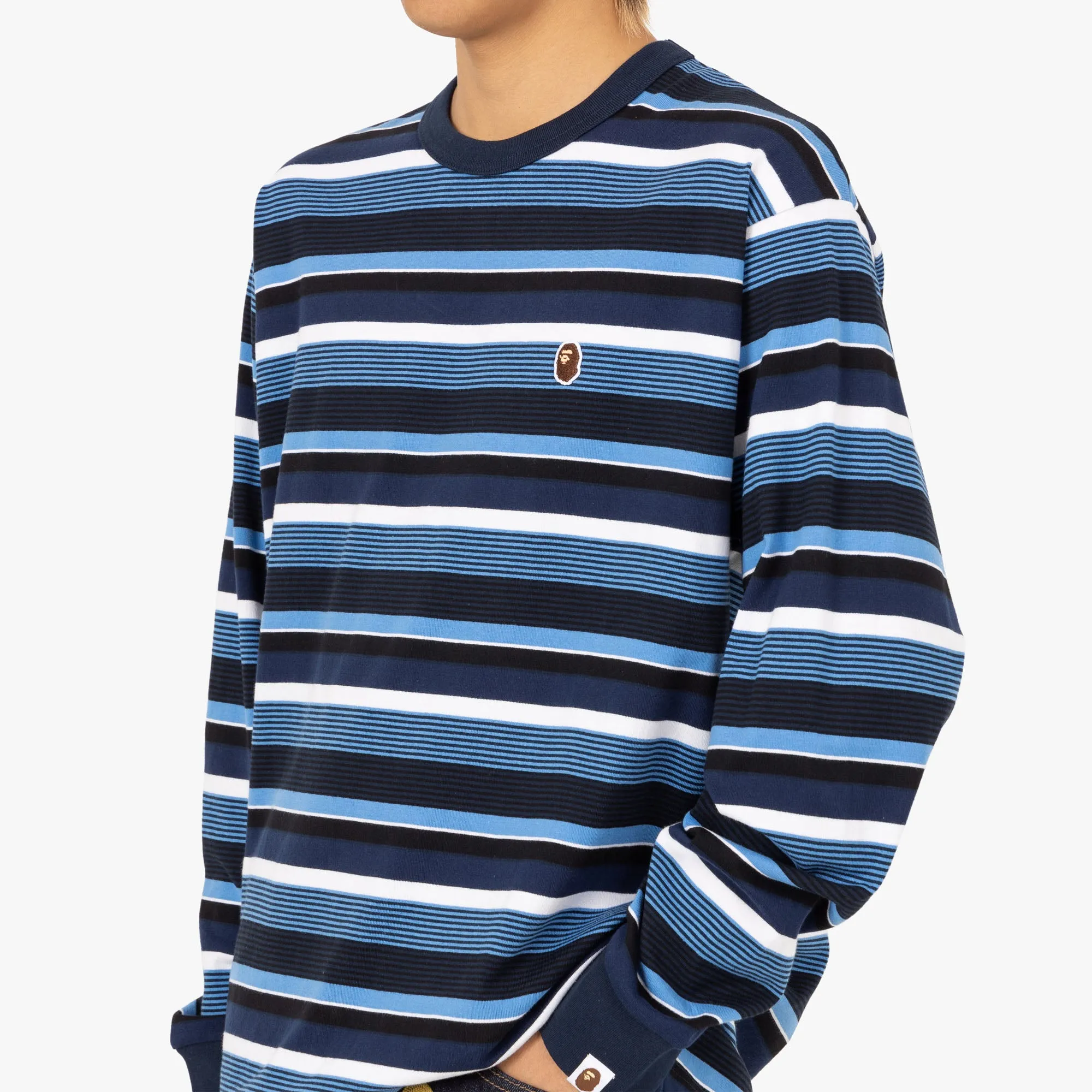 BAPE Head One Point Hoop Long Sleeve / Navy