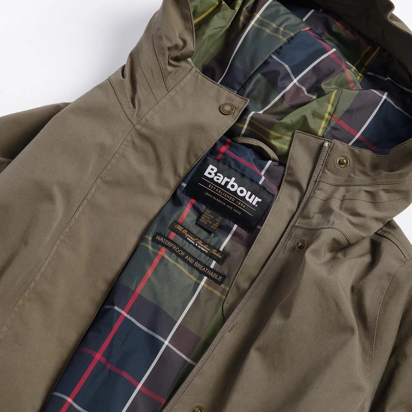 Barbour Womens Bowlees Waterproof Jacket Winter Moss / Classic