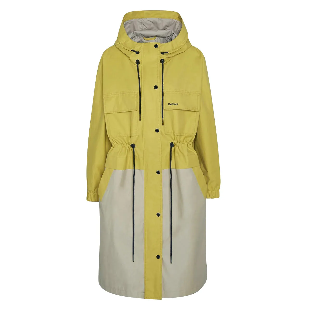 Barbour Womens Evie Showerproof Parka Limeade/Light Sand