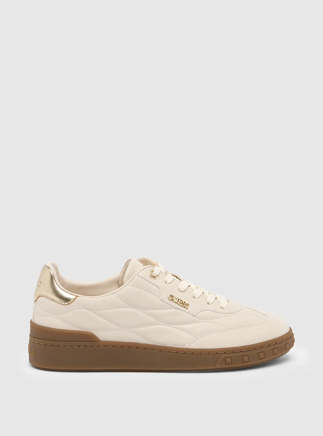 Beige Iquilt Low-Top Sneaker Guess