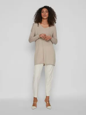 Bella V-Neck Top (Natural Mélange)