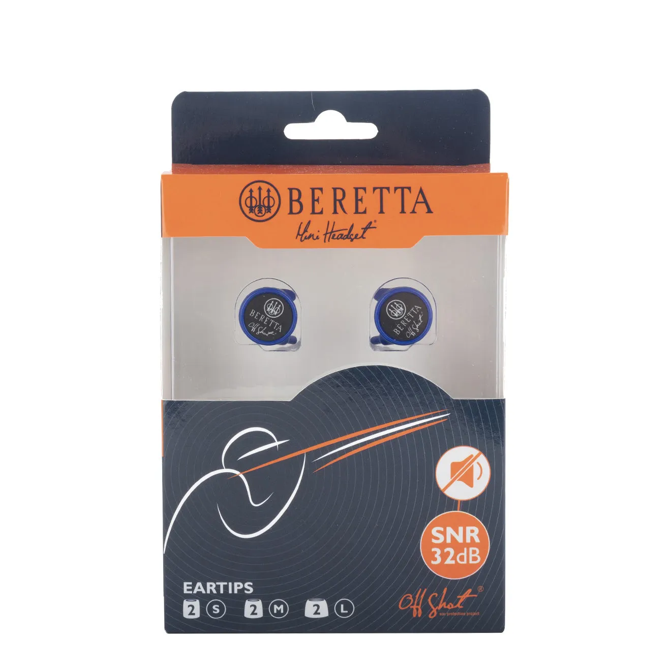 Beretta Mini Headset & Tips Kit Blue