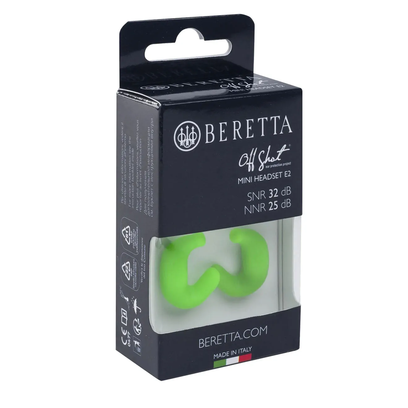Beretta Mini Headset E2 Green Fluo