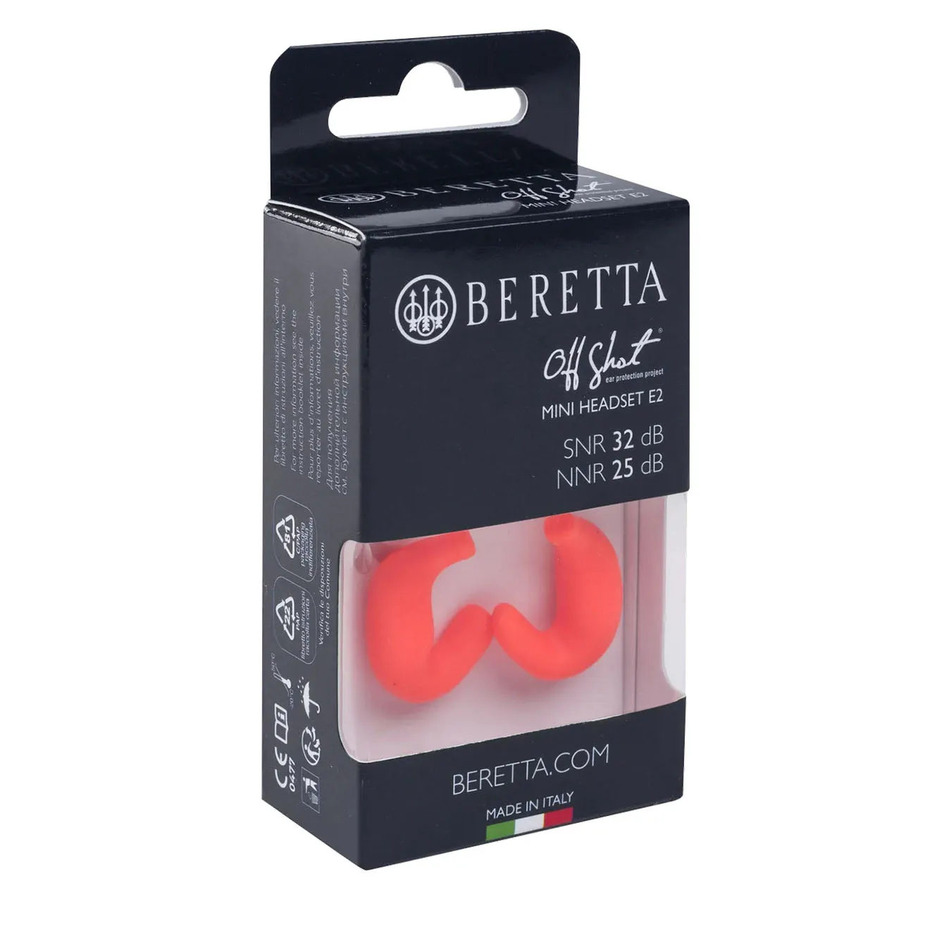 Beretta Mini Headset E2 Orange Fluo