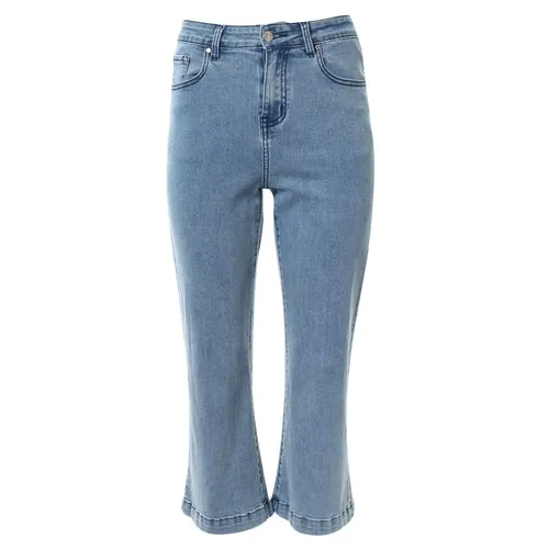 BERNIE CROP FLARE JEANS - SHORT LEG (LIGHT BLUE)