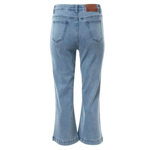 BERNIE CROP FLARE JEANS - SHORT LEG (LIGHT BLUE)