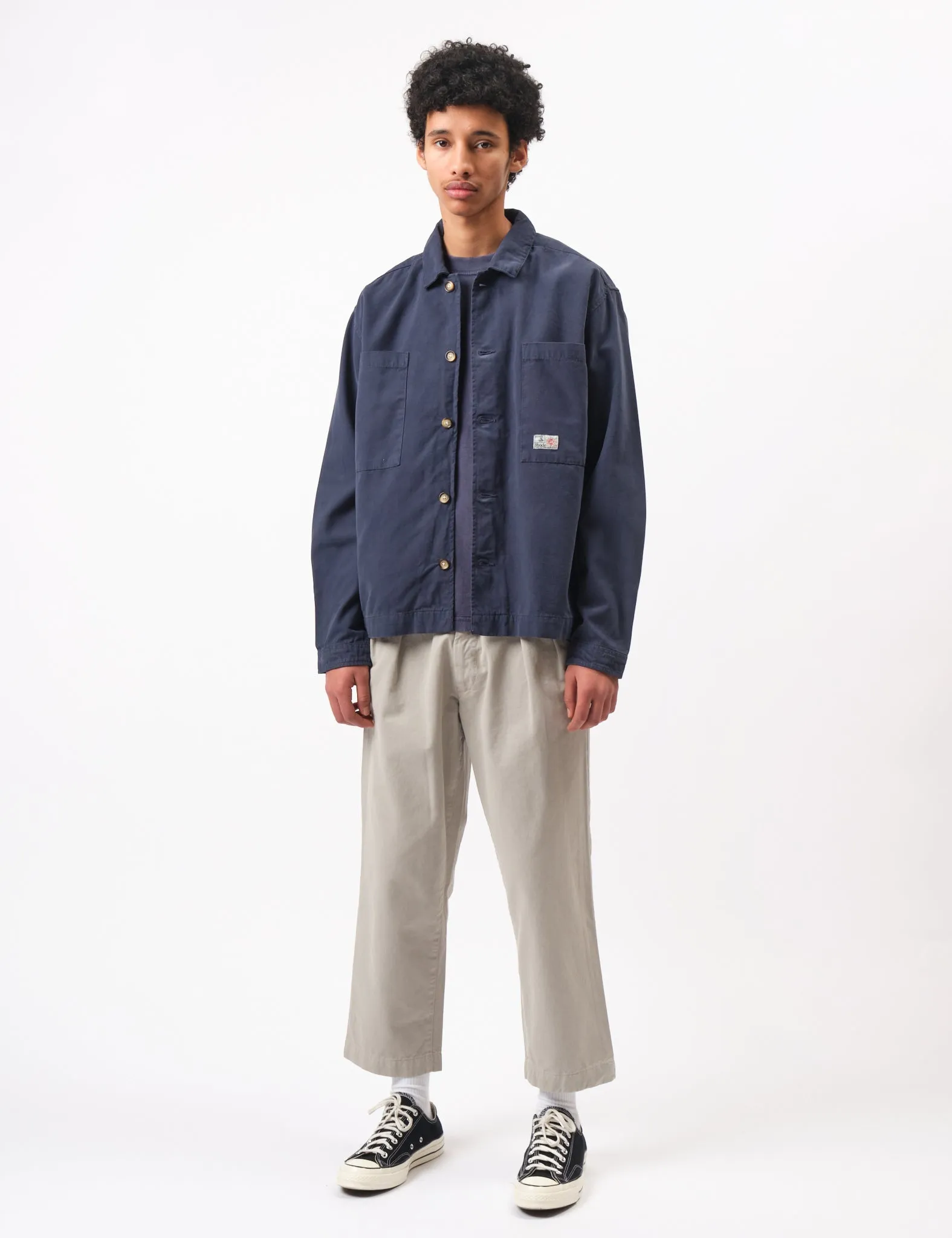 Bhode Hunting Overshirt Twill - Night Sky Blue