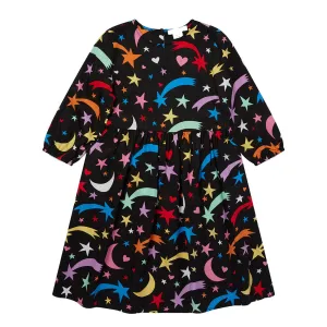 Black Shooting Star Tencel Dress