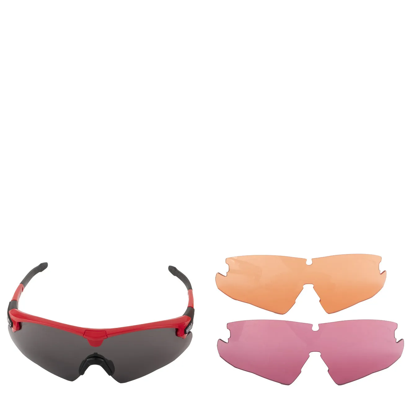 Bloc Red Frame Multi Lens Grey / Orange / Pink