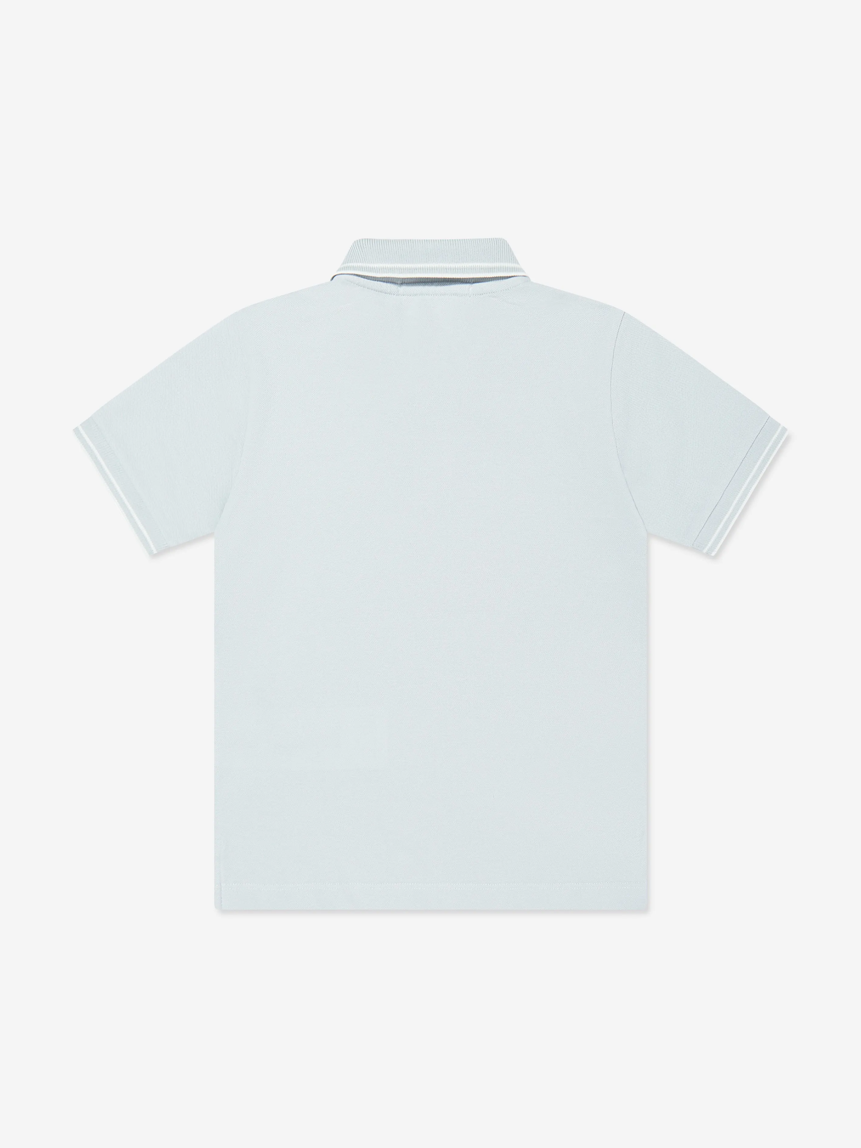 Boys Compass Logo Polo Shirt in Blue