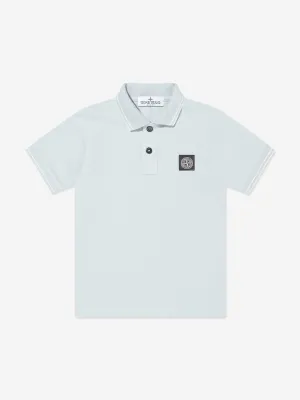 Boys Compass Logo Polo Shirt in Blue