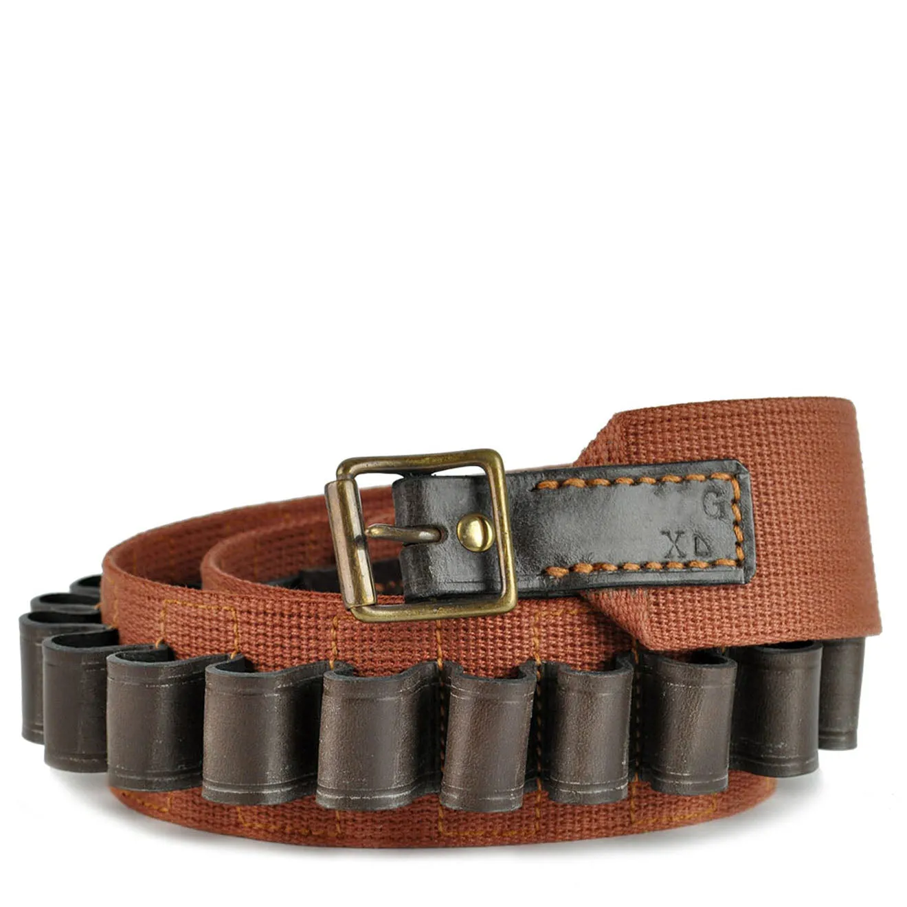 Brady Traditional English 12 Bore Web and Leather Belt Brown