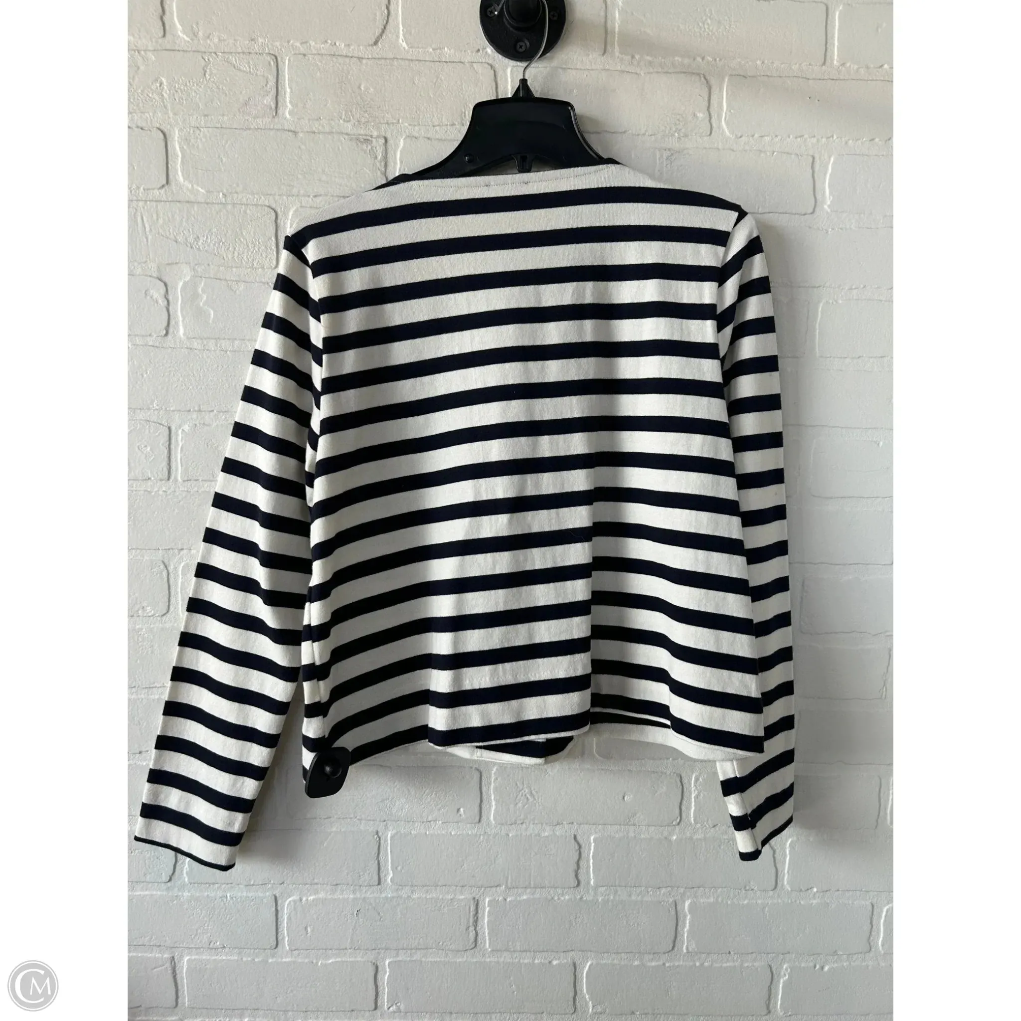 Cardigan By Talbots In Blue & Cream, Size: Lp