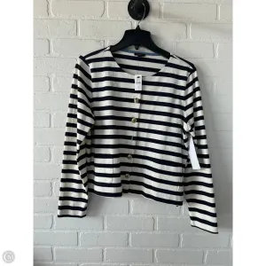 Cardigan By Talbots In Blue & Cream, Size: Lp