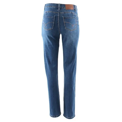 Chris Straight Leg Jeans (Mid Blue) Regular
