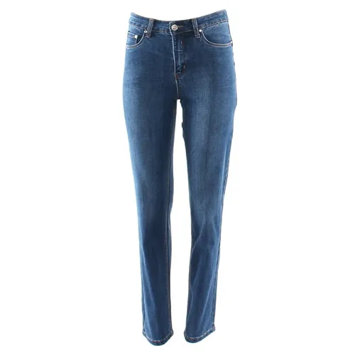 Chris Straight Leg Jeans (Mid Blue) Regular