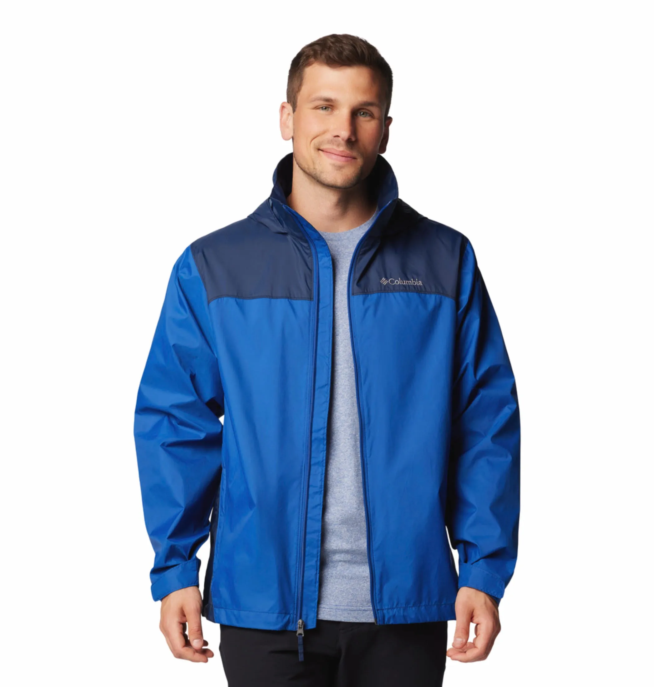 Columbia Men Blue Glennaker Lake II Rain Waterproof Rain Jacket