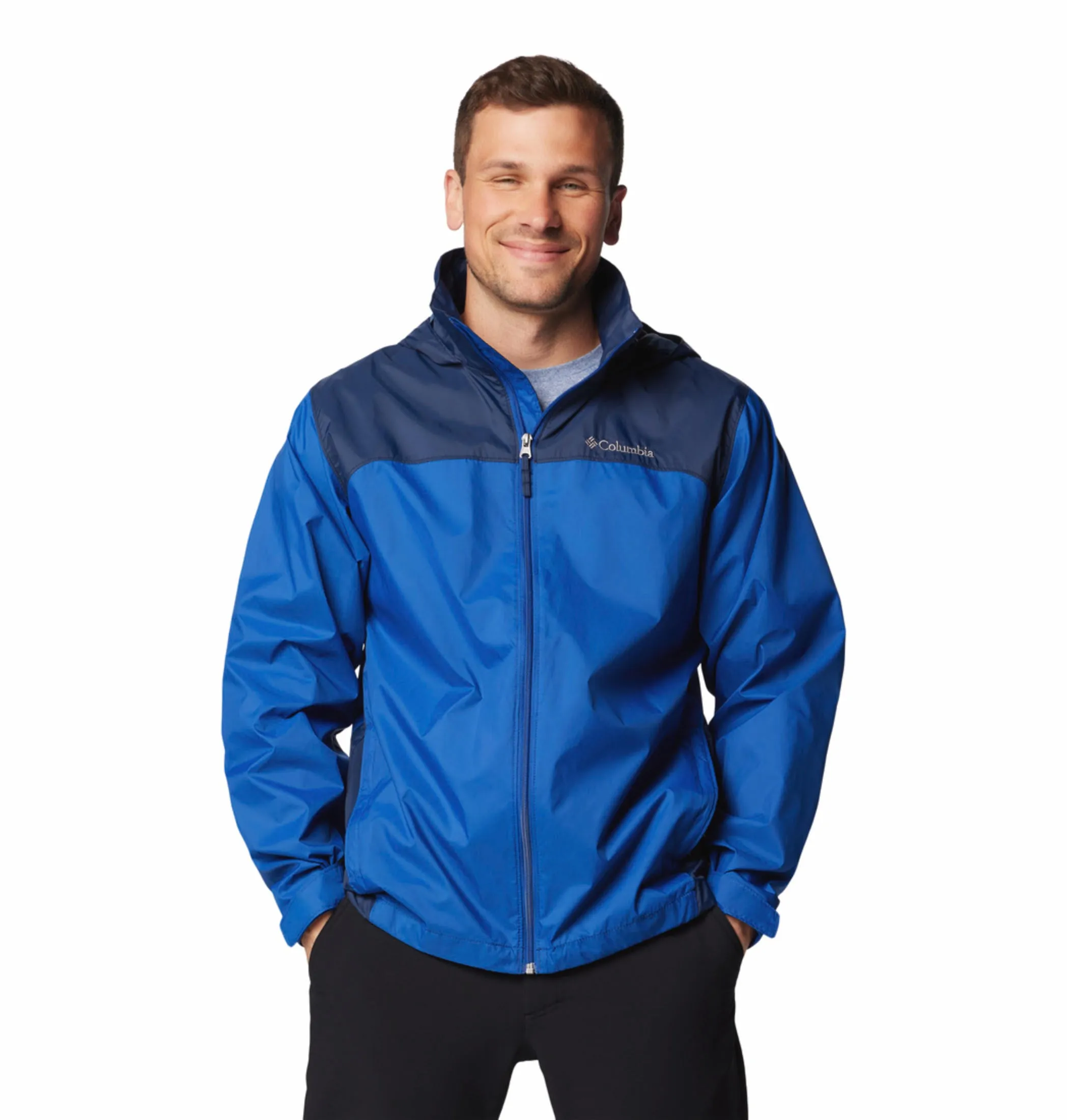 Columbia Men Blue Glennaker Lake II Rain Waterproof Rain Jacket