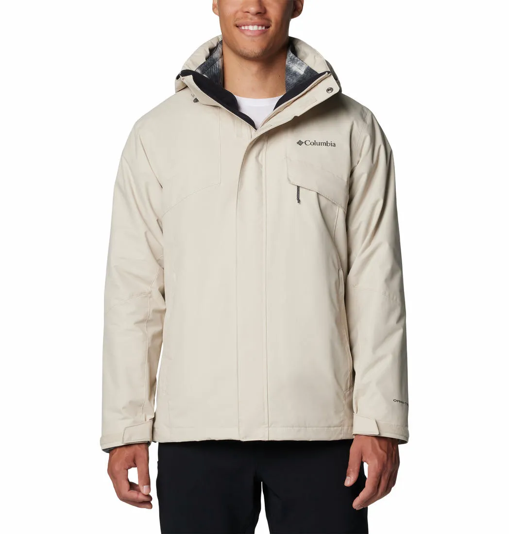 Columbia Men Brown Omni-Heat Reflective Bugaboo III Inetrchangeable Jacket