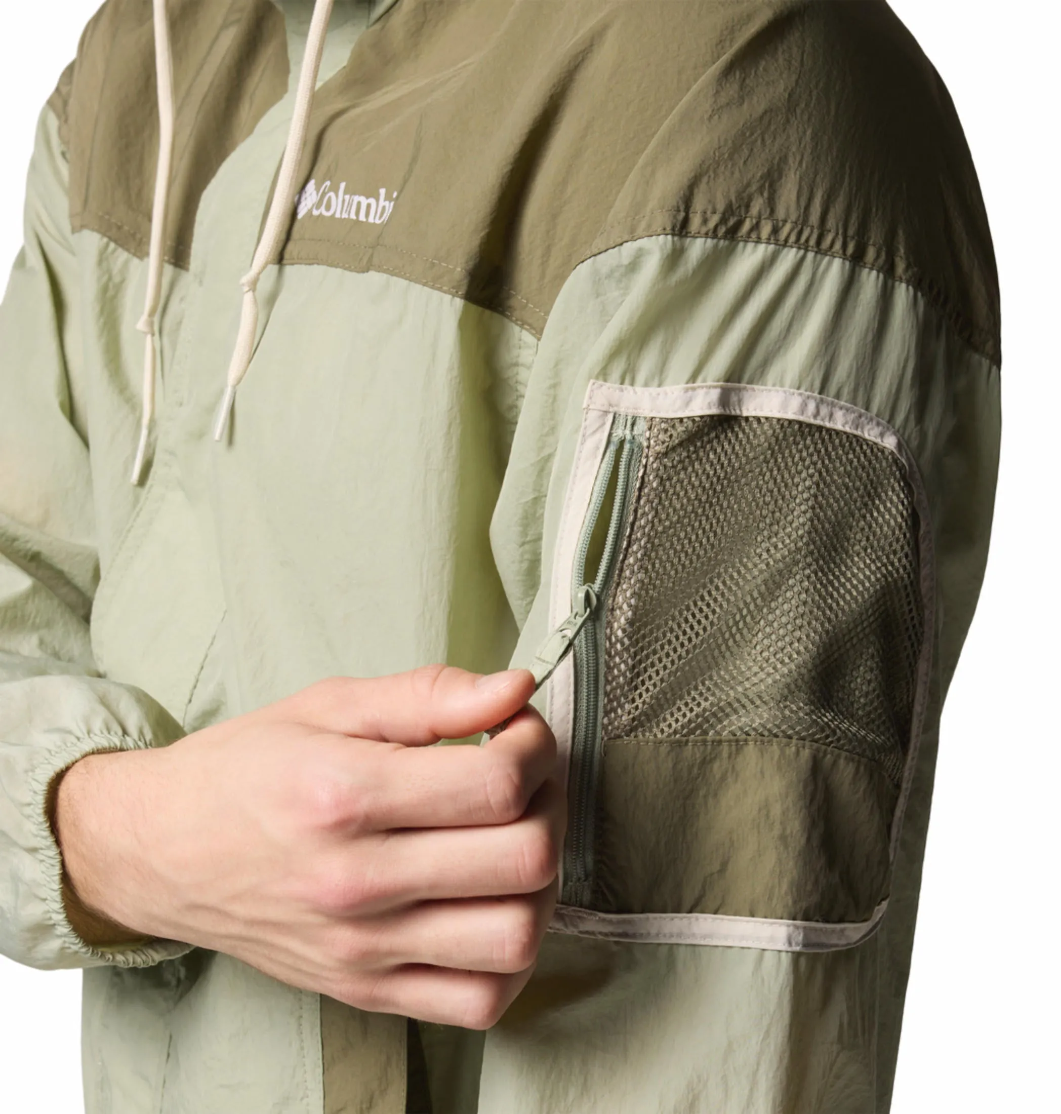 Columbia Men Green Omni-Shield Challenger II Windbreaker Jacket