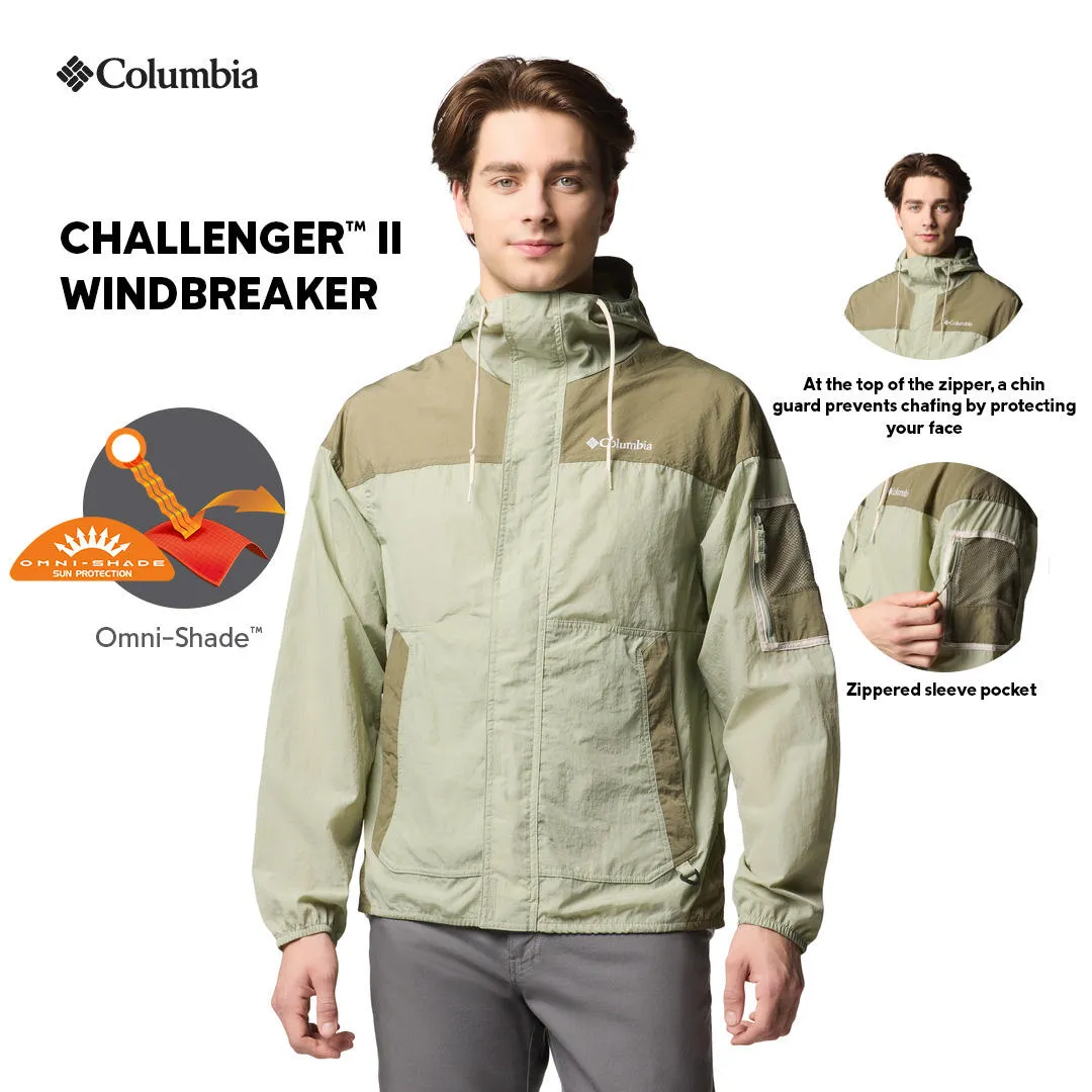 Columbia Men Green Omni-Shield Challenger II Windbreaker Jacket