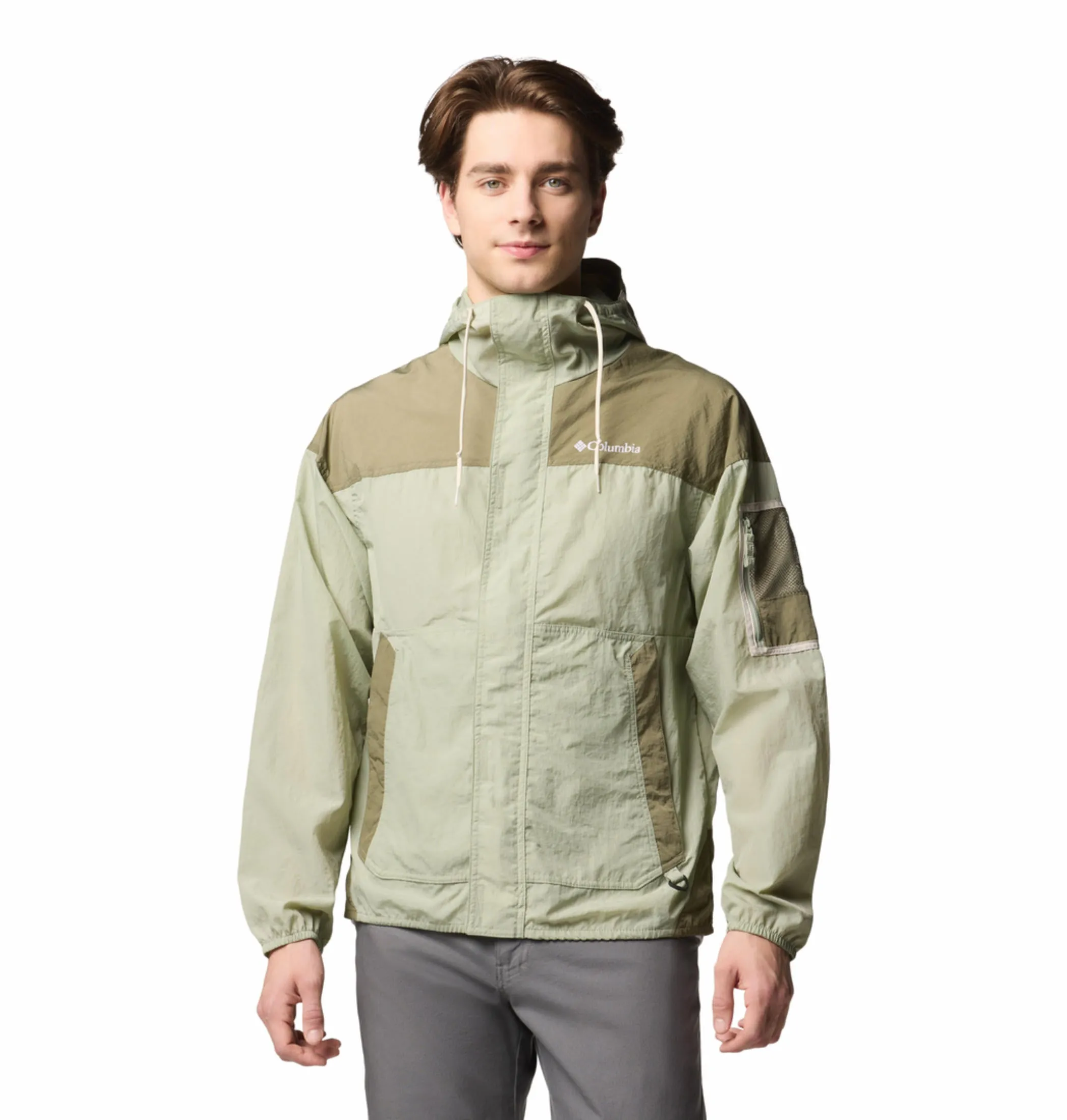 Columbia Men Green Omni-Shield Challenger II Windbreaker Jacket