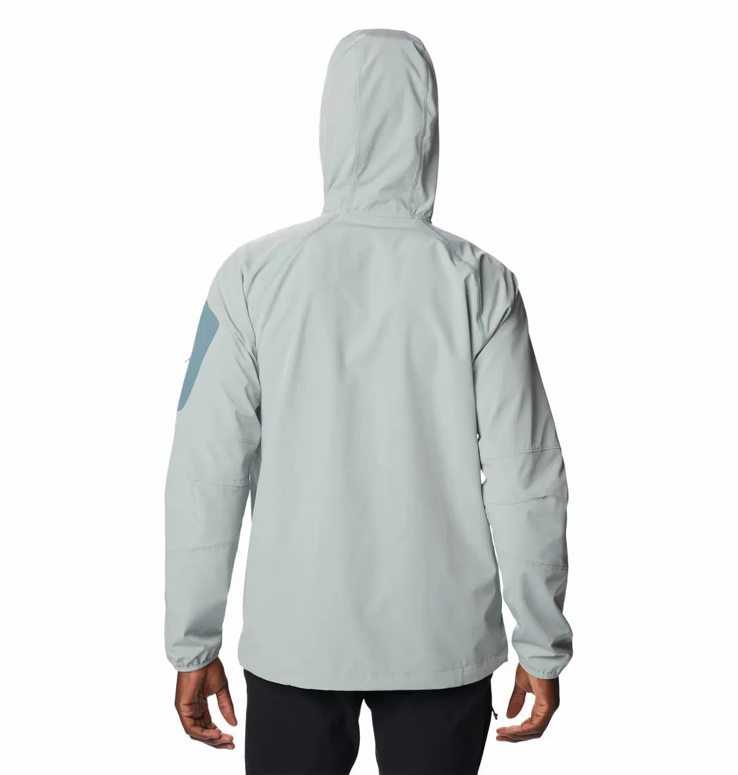 Columbia Men Green Omni-Shield Tall Heights Hooded Softshell Jacket
