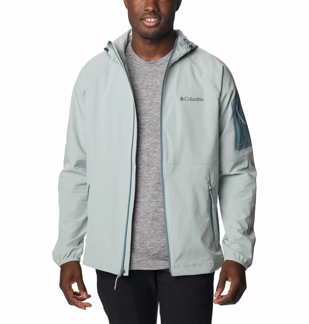 Columbia Men Green Omni-Shield Tall Heights Hooded Softshell Jacket