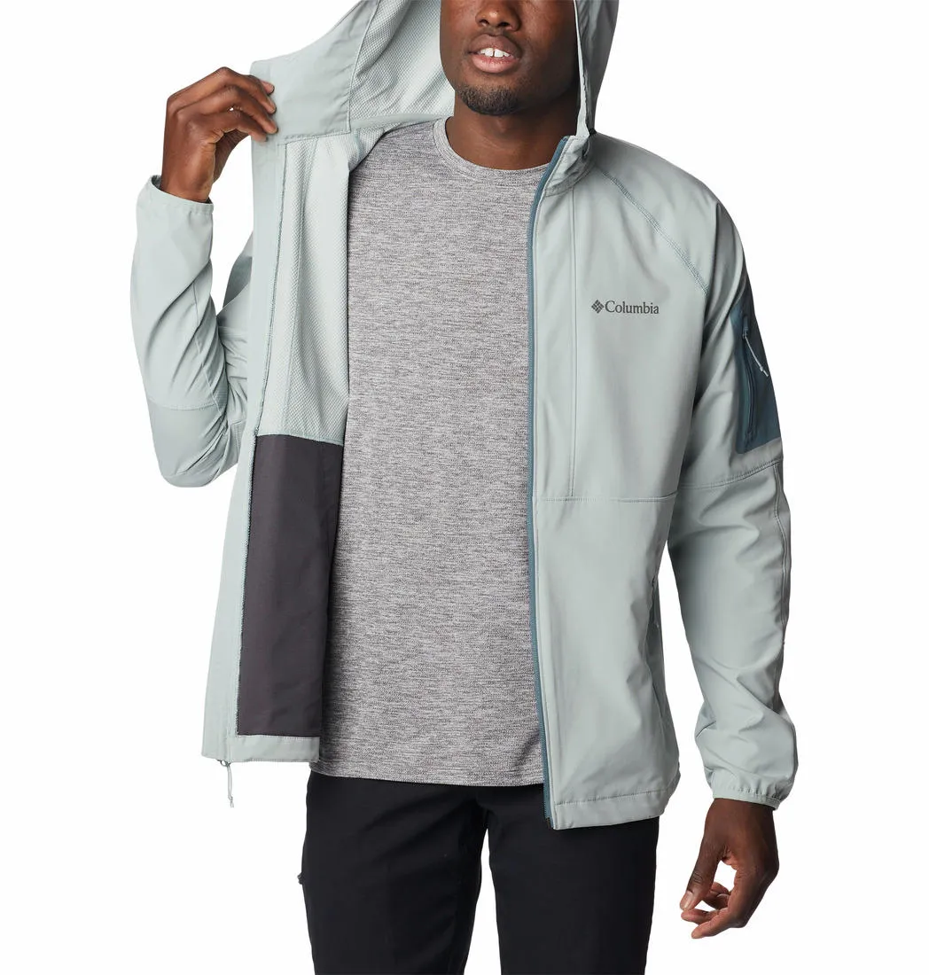 Columbia Men Green Omni-Shield Tall Heights Hooded Softshell Jacket