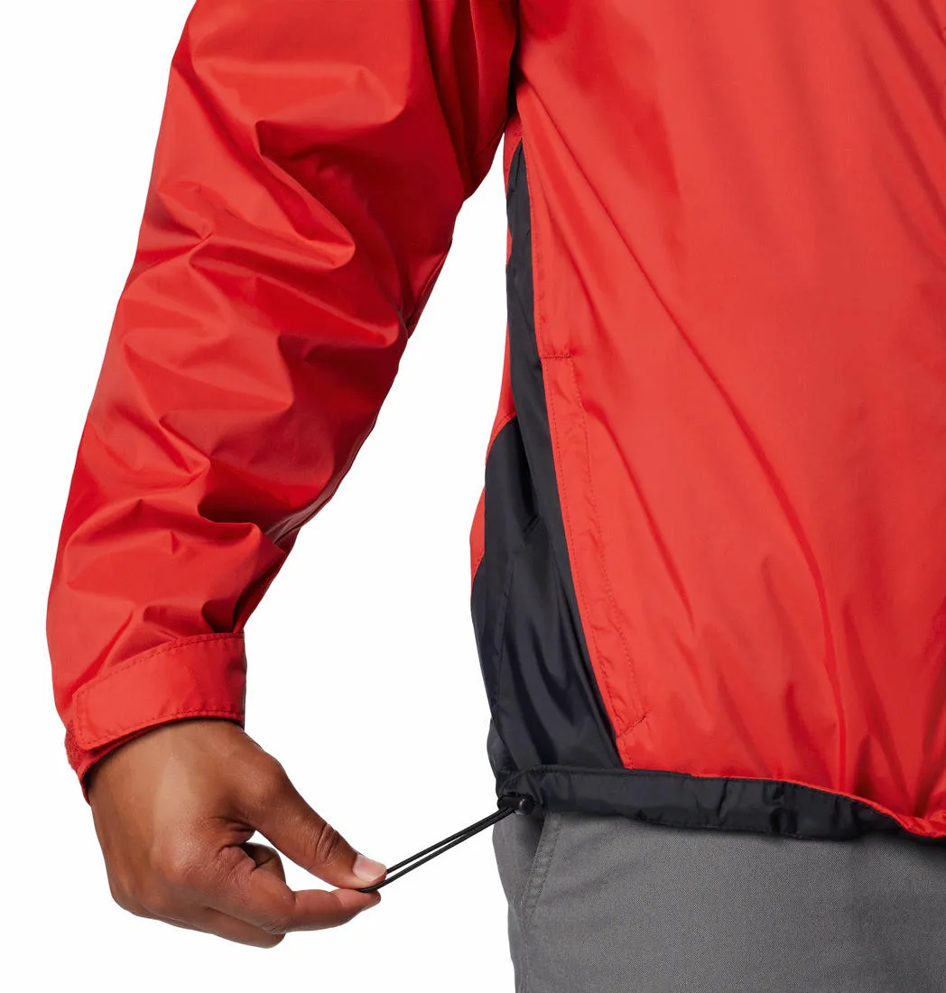 Columbia Men Orange Glennaker Lake II Rain Waterproof Rain Jacket