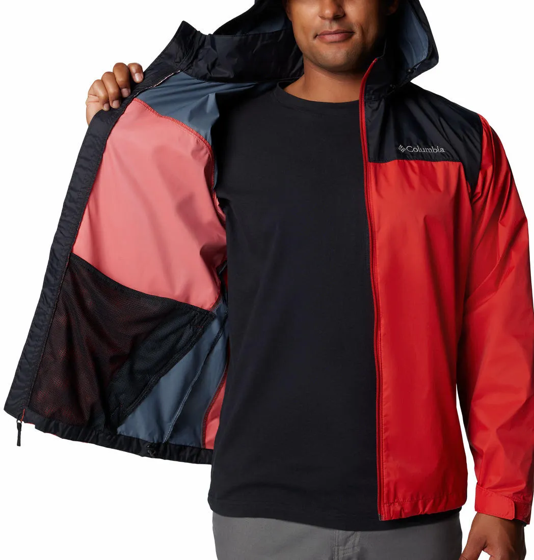 Columbia Men Orange Glennaker Lake II Rain Waterproof Rain Jacket