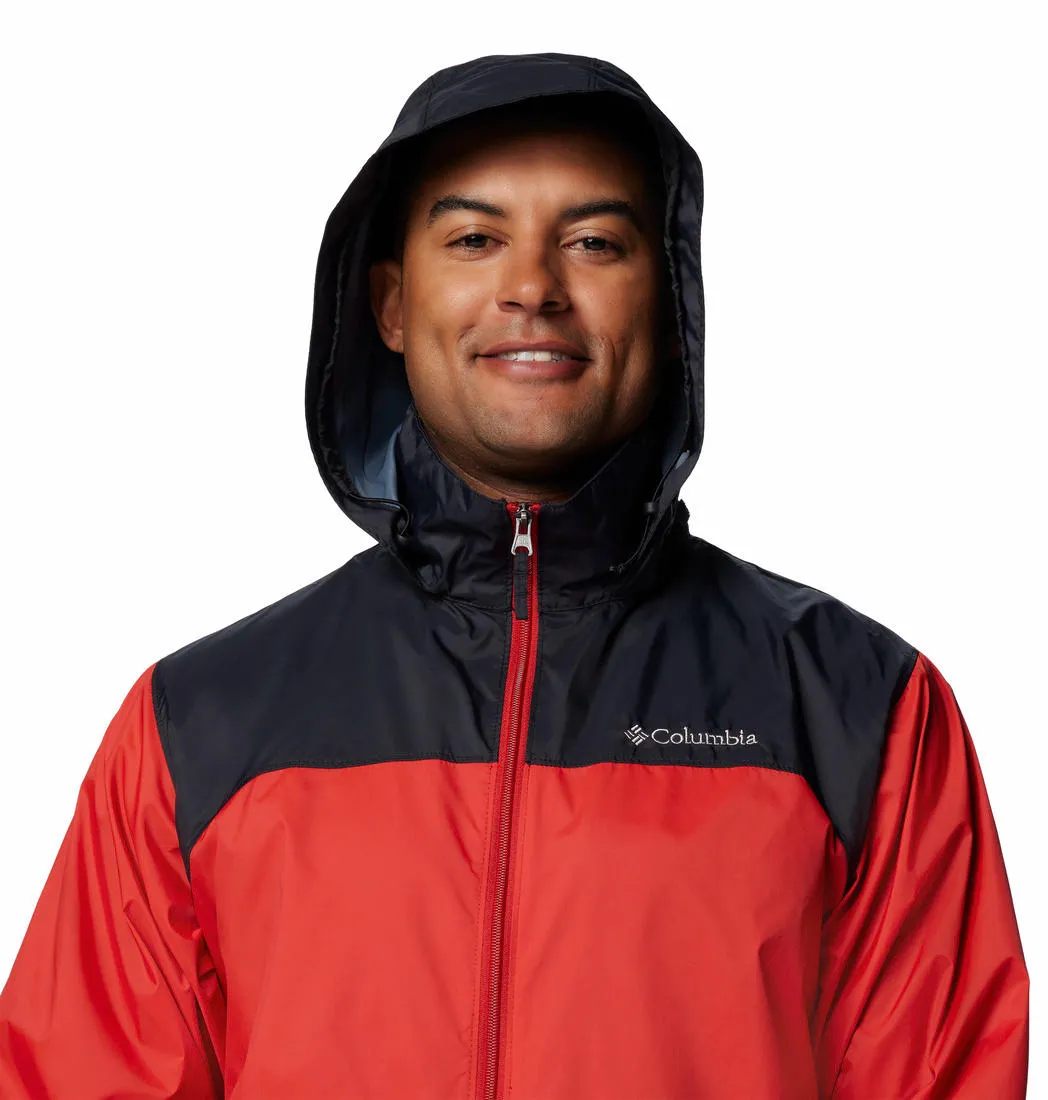 Columbia Men Orange Glennaker Lake II Rain Waterproof Rain Jacket