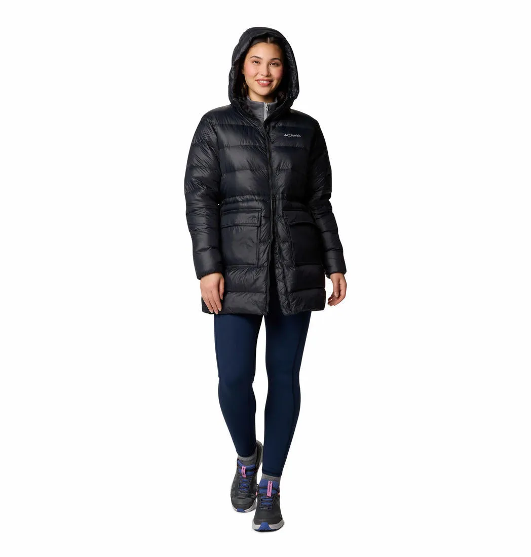Columbia Women Black Omni-Heat Reflective Harmony Falls Mid Down Jacket
