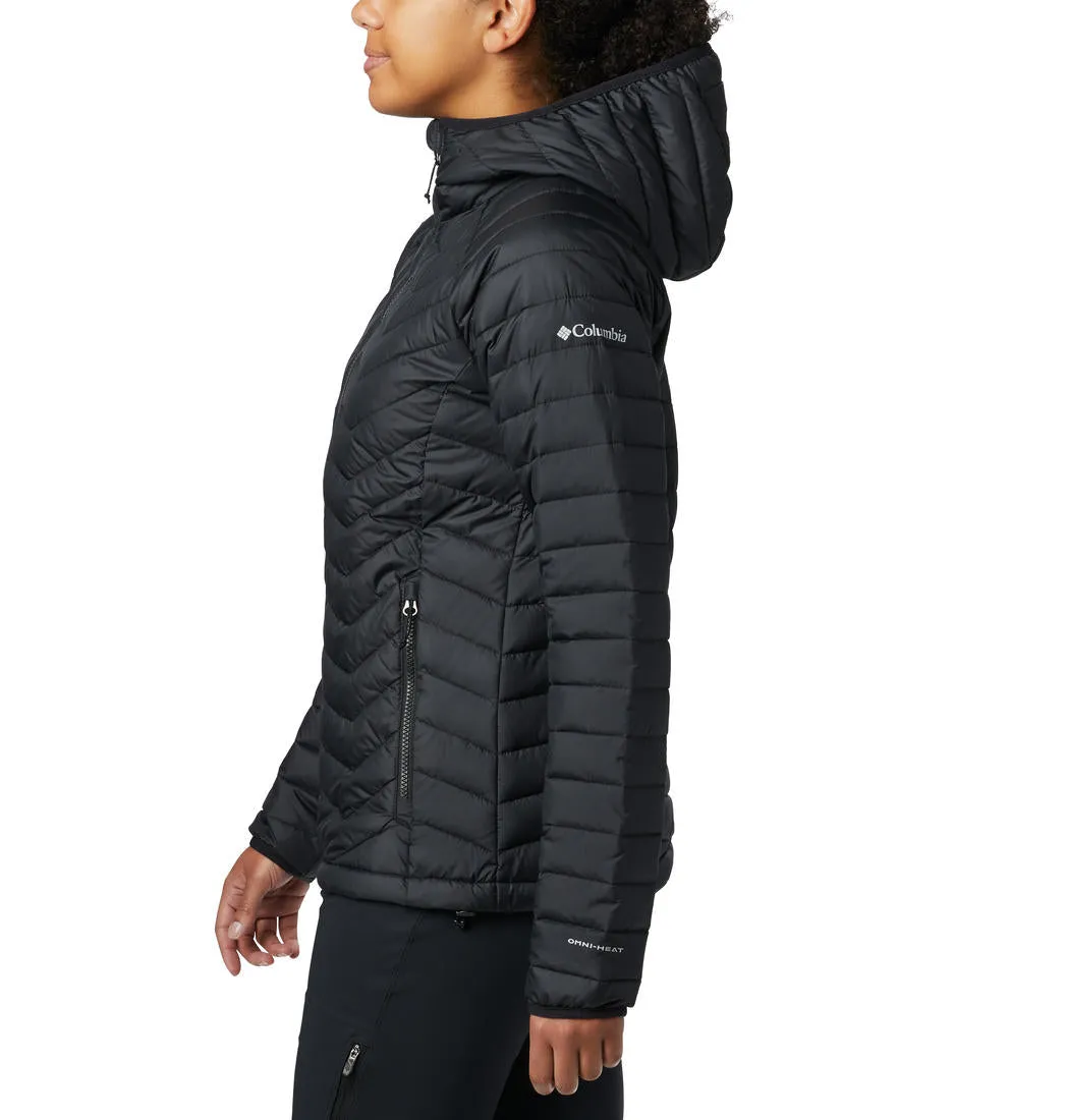 Columbia Women Black Omni-Heat Reflective Powder Lite Hooded Jacket