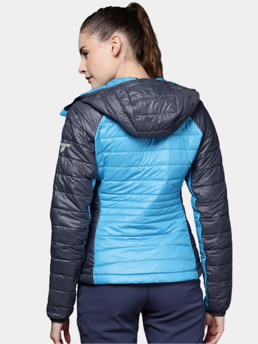 Columbia Women Blue Omni-Heat Infinity Platinum Peak Hooded Jacket