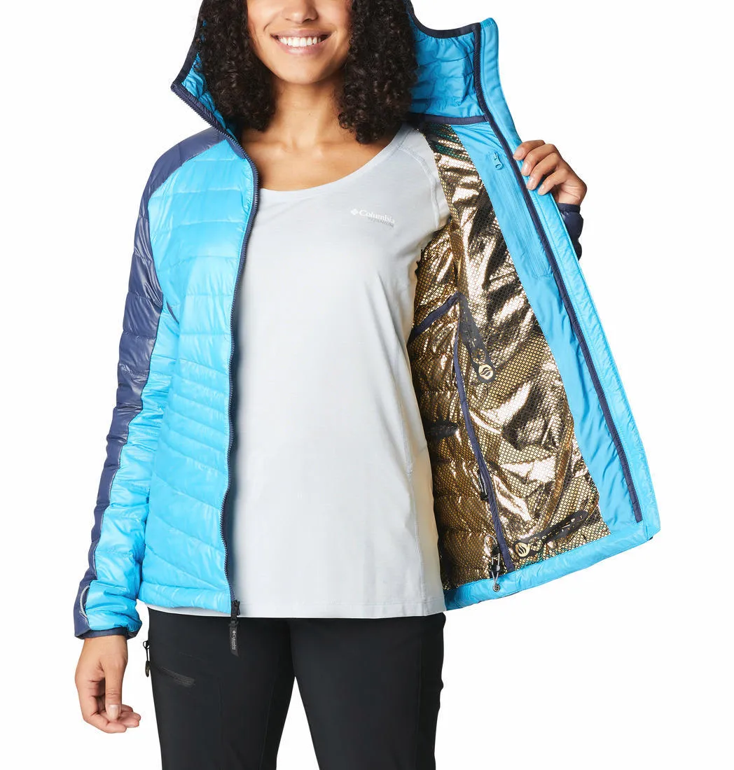 Columbia Women Blue Omni-Heat Infinity Platinum Peak Hooded Jacket