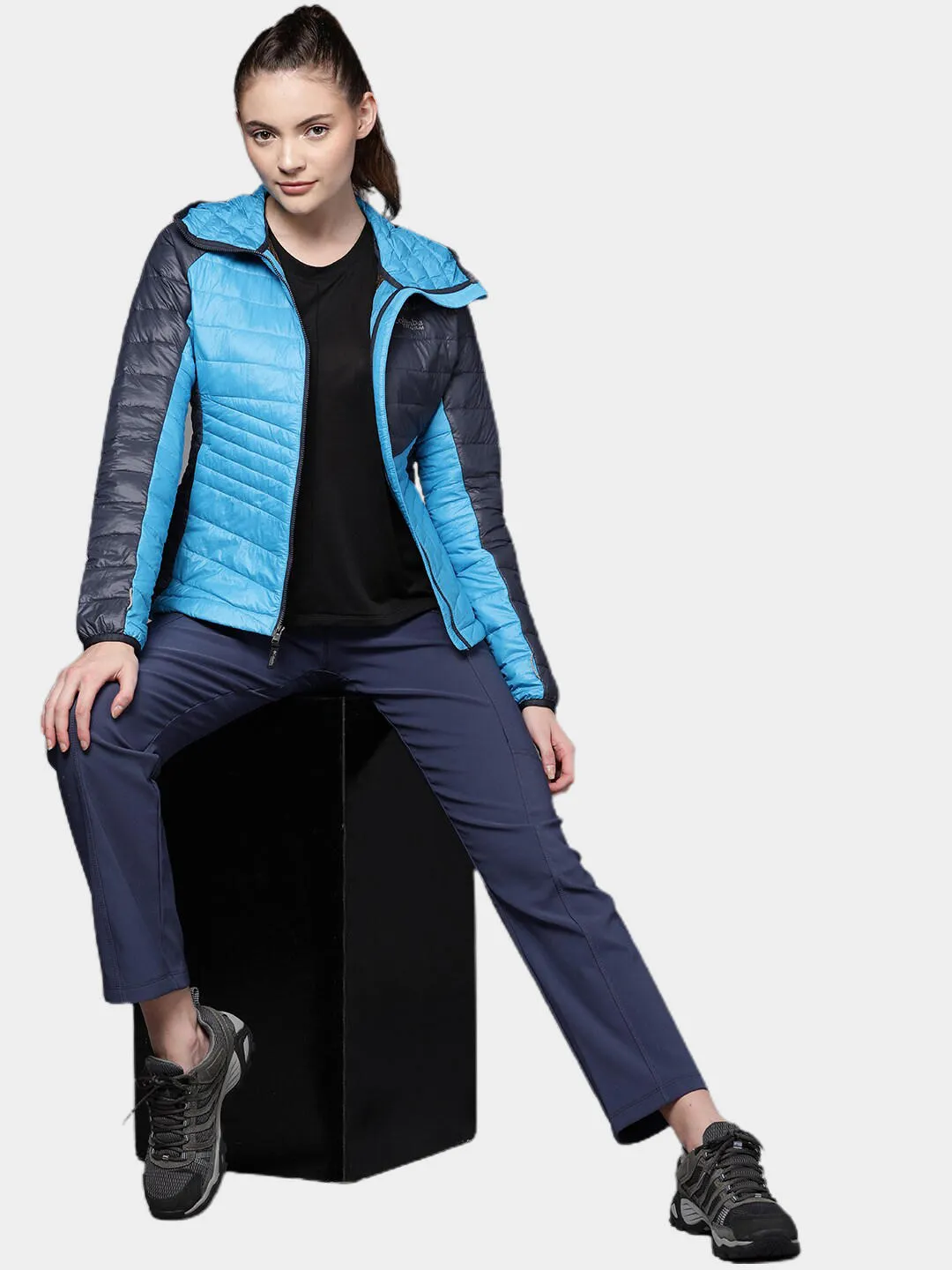 Columbia Women Blue Omni-Heat Infinity Platinum Peak Hooded Jacket