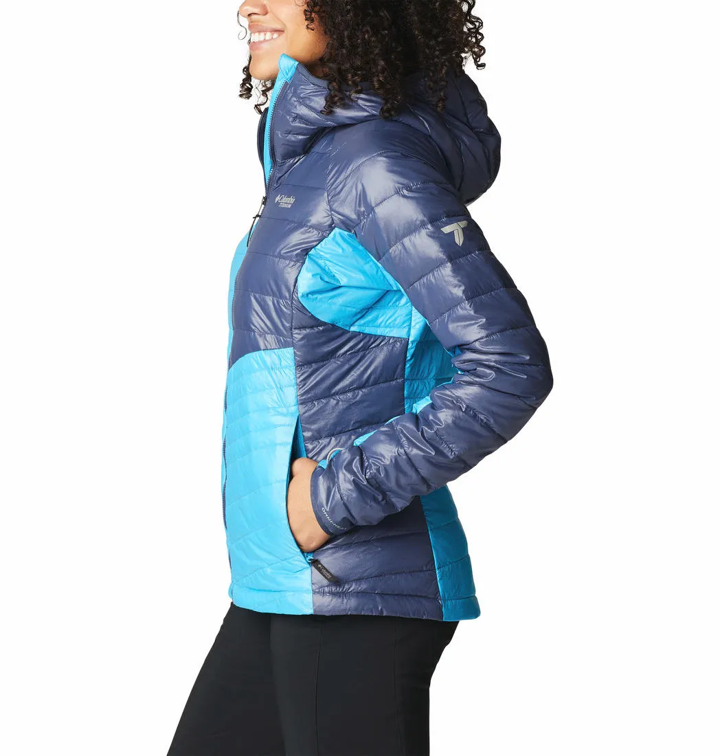 Columbia Women Blue Omni-Heat Infinity Platinum Peak Hooded Jacket
