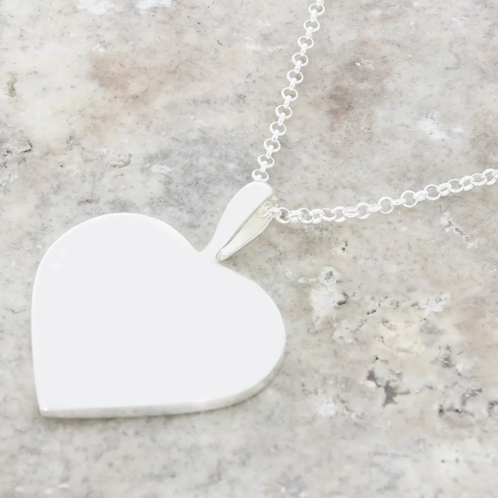 Derbyshire Blue John Heart Pendant And Chain