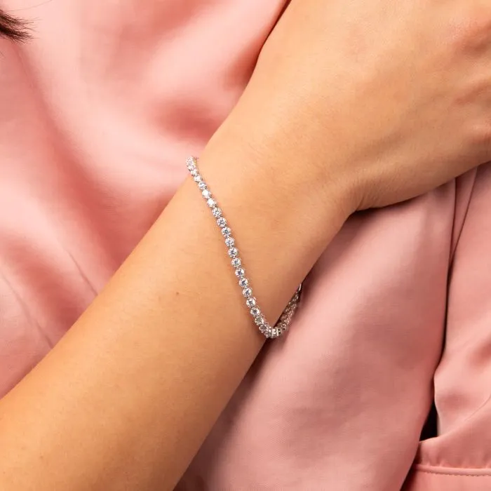 Diamonfire Sterling Silver Cubic Zirconia Tennis Bracelet B5085