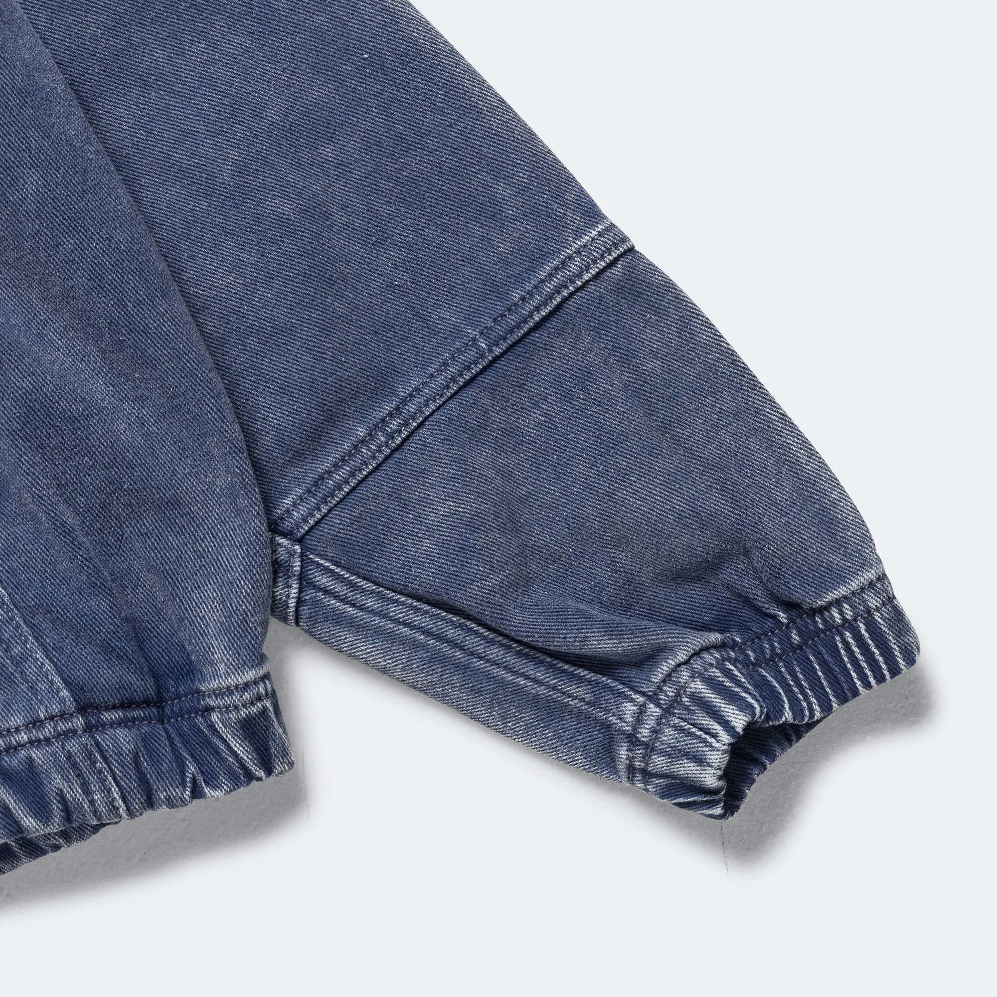Faded Zip-Up Blouson - Blue