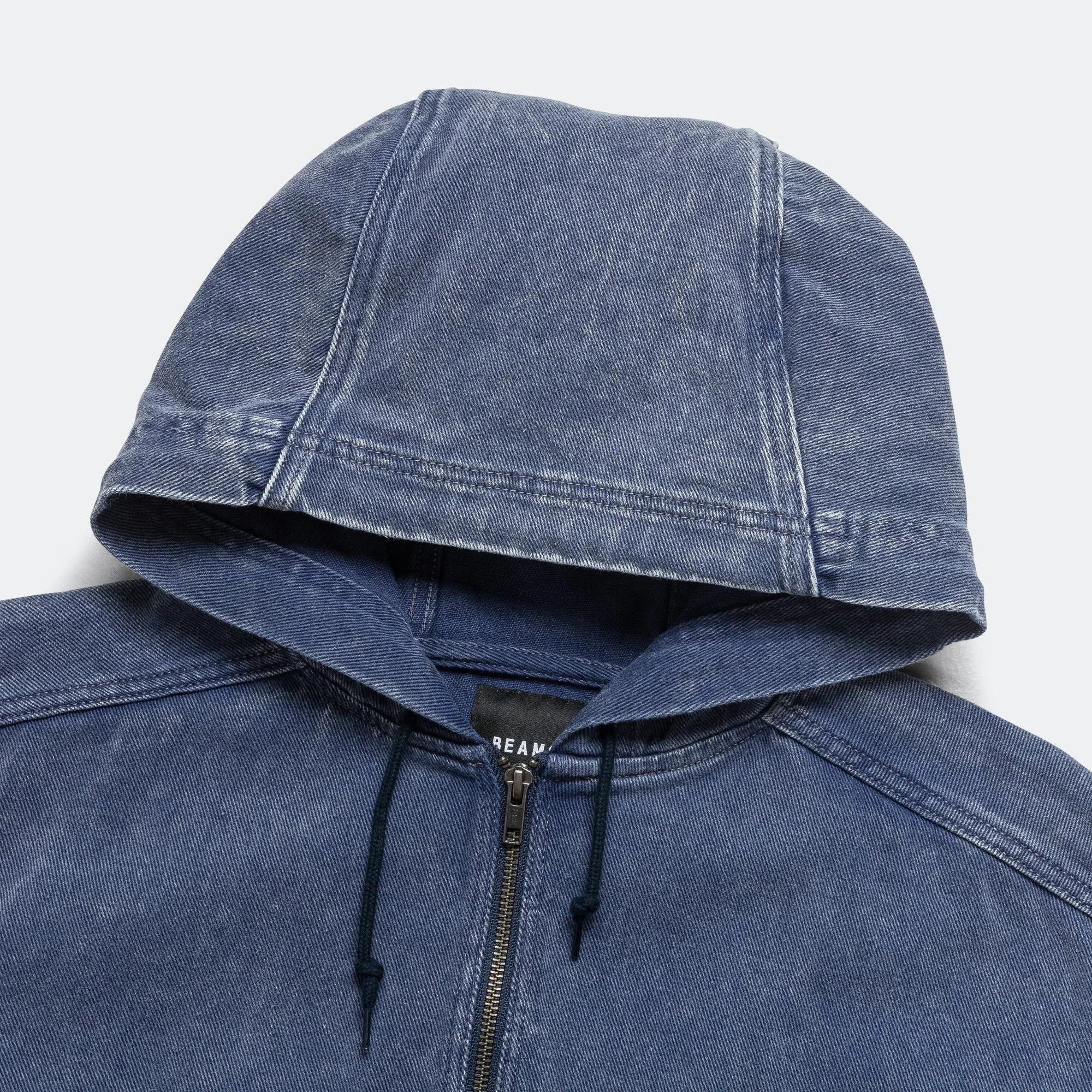 Faded Zip-Up Blouson - Blue