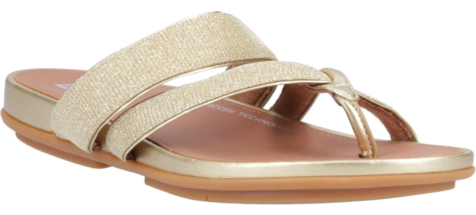 FitFlop Gracie Shimmerlux Womens Strappy Toe Post Sandal